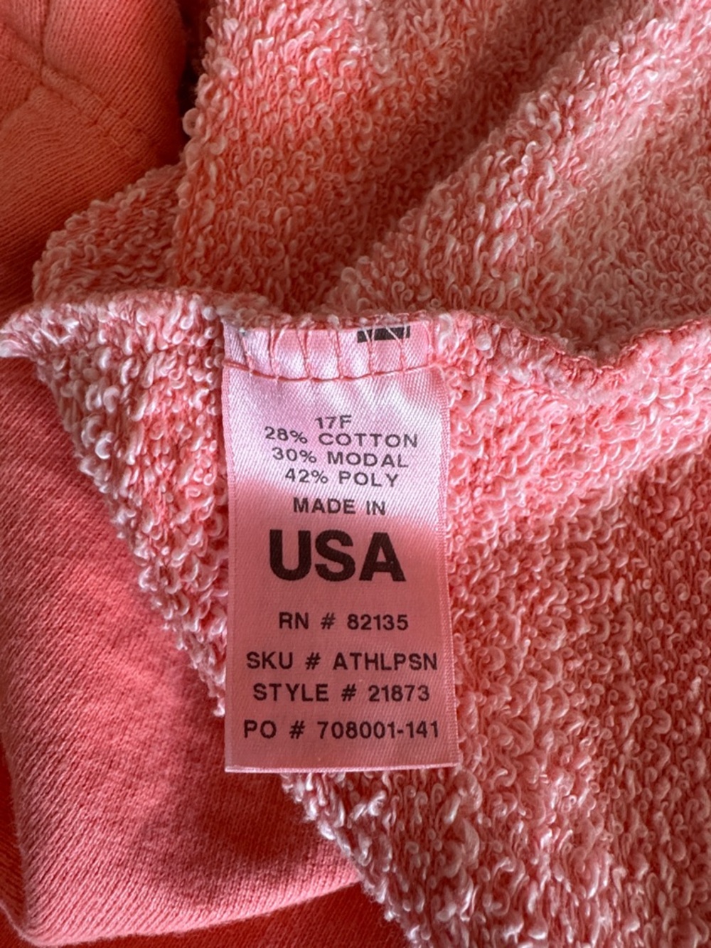 Fresh Produce Sketchy Anchor Sunset Coral Pink Nautical Sweatshirt size L - Picture 7 of 7